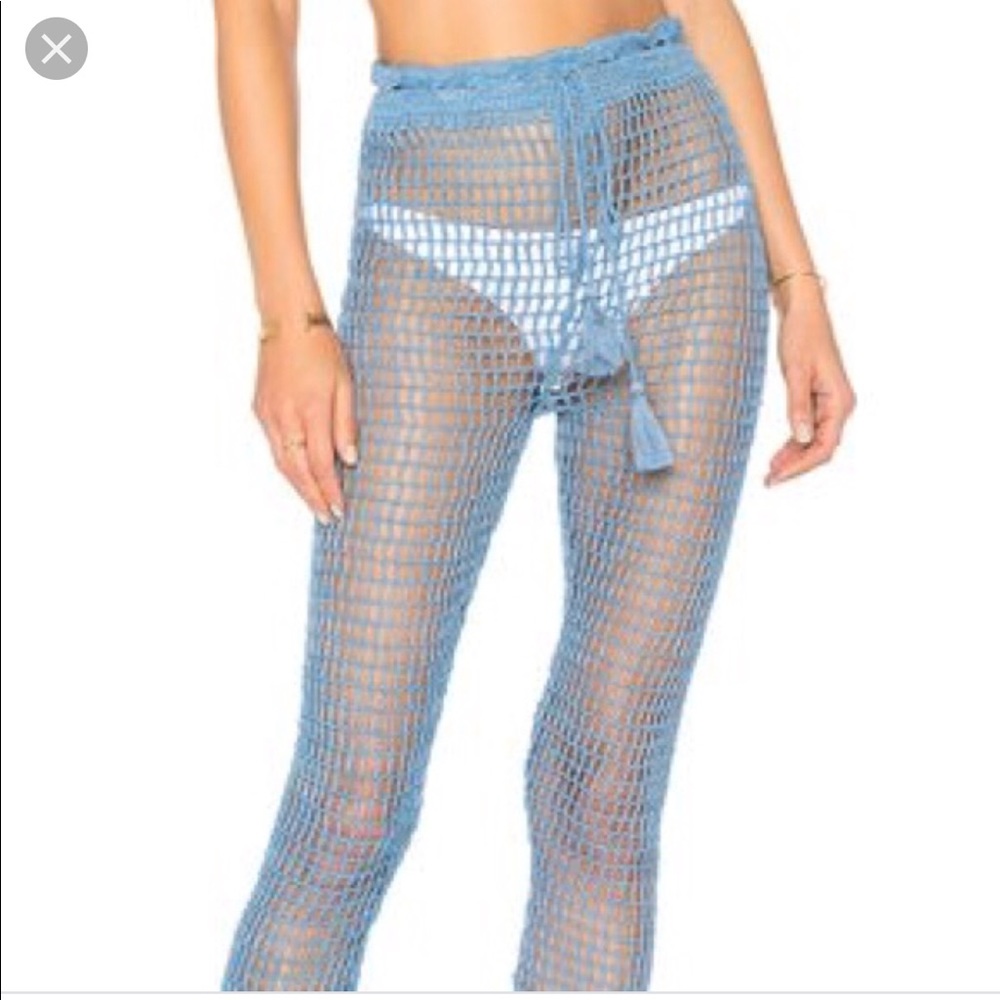 Majorelle crochet pants blue